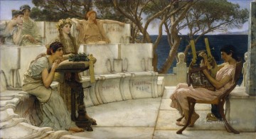 サッフォーとアルカイウスのロマンチックなサー・ローレンス・アルマ・タデマ Oil Paintings